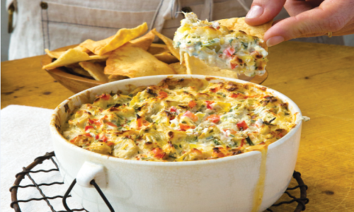 Lemony Parmesan Artichoke Dip