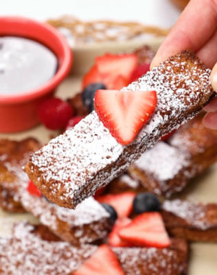Air Fryer Protein French Toast Sticks