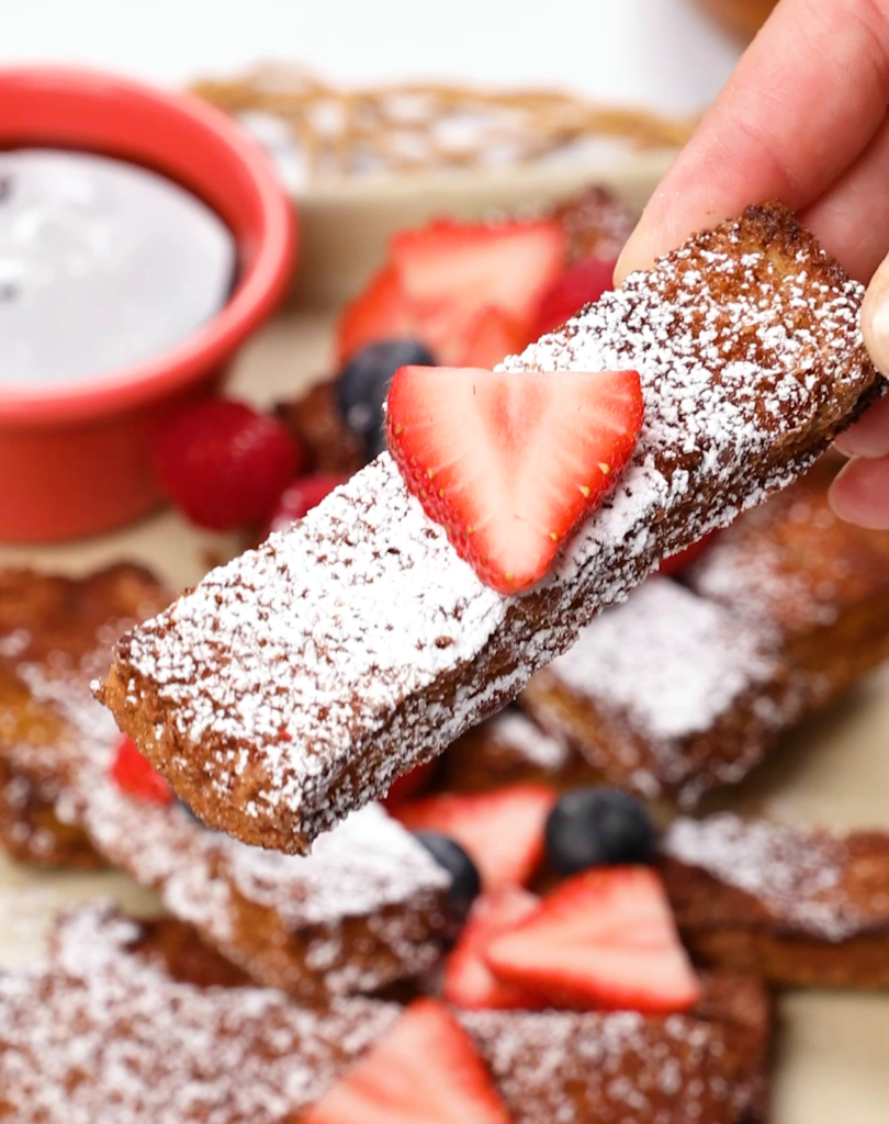 Air Fryer Protein French Toast Sticks