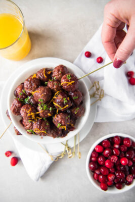 Ashley Crockpot Meatballs Cranberry Orange
