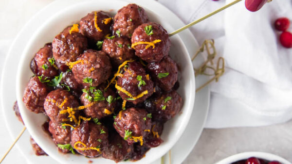 Ashley Crockpot Meatballs Cranberry Orange