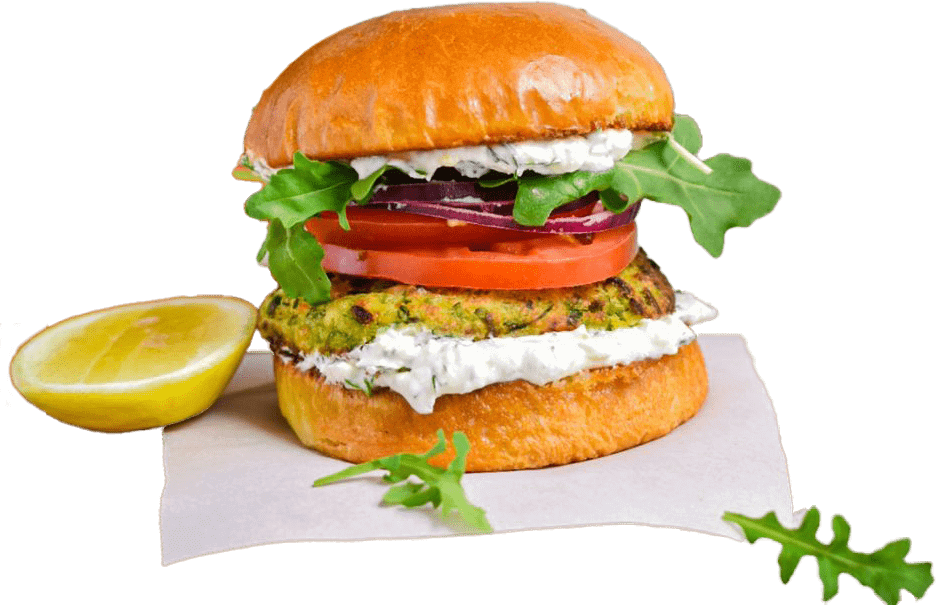 burger on napkin