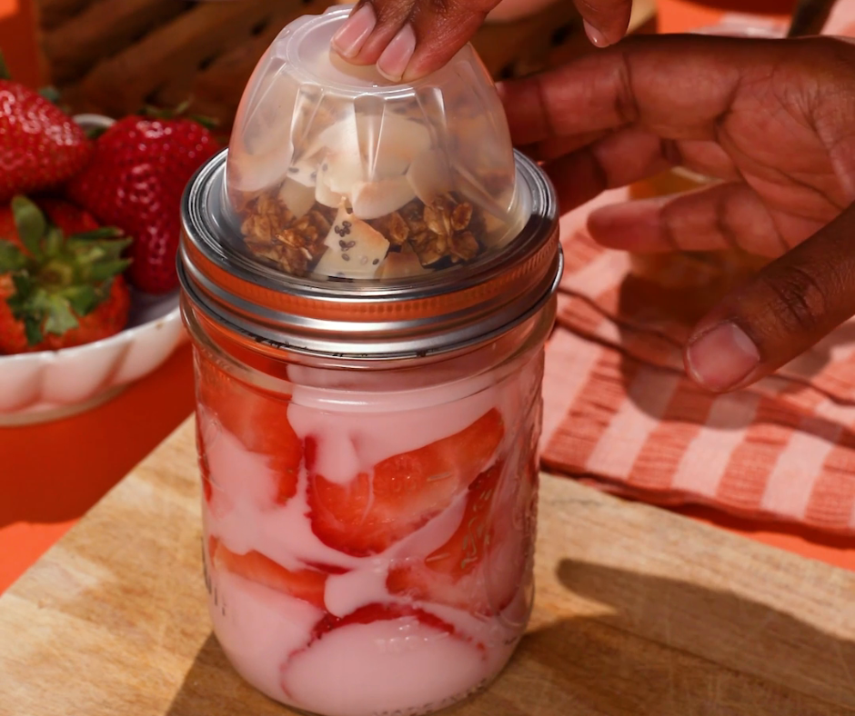 a strawberry parfait