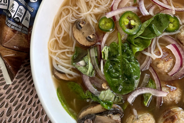 close up image of a bowl of soup